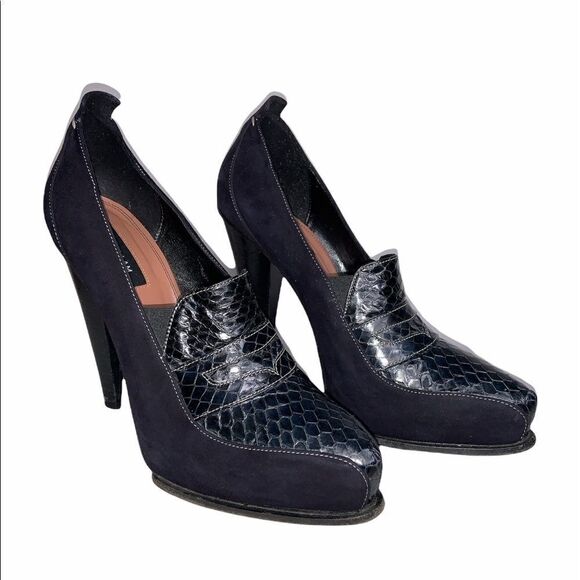 𝅺derek Lam Suede Snakeskin Heels Pumps - Picture 2 of 10